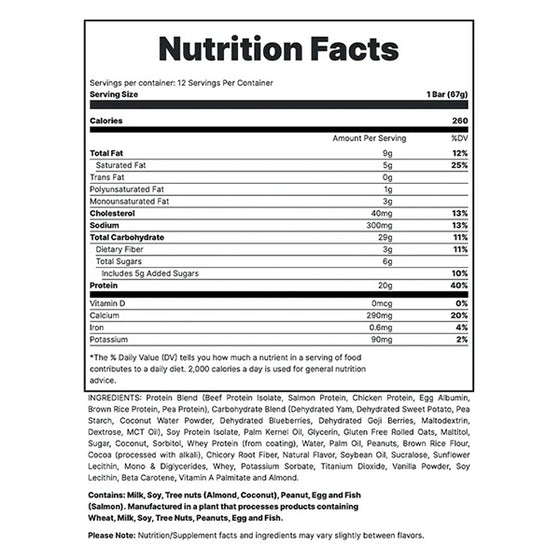 Redcon1 MRE Protein Bar